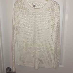 White Anchor Sweater